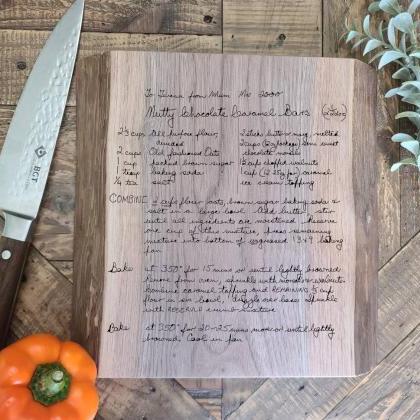 Handwritten Recipe Cutting Board, Personalized..