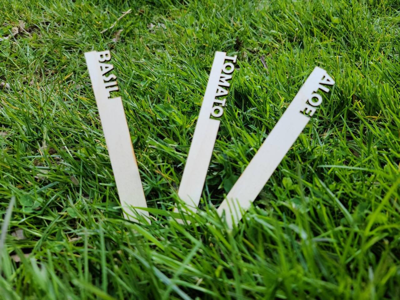 Garden Plant Markers | Garden Labels | Herb Vegetable Fruit Markers | Plant Stakes | Plant Tags | Landscape Garden | Father's Day Gift